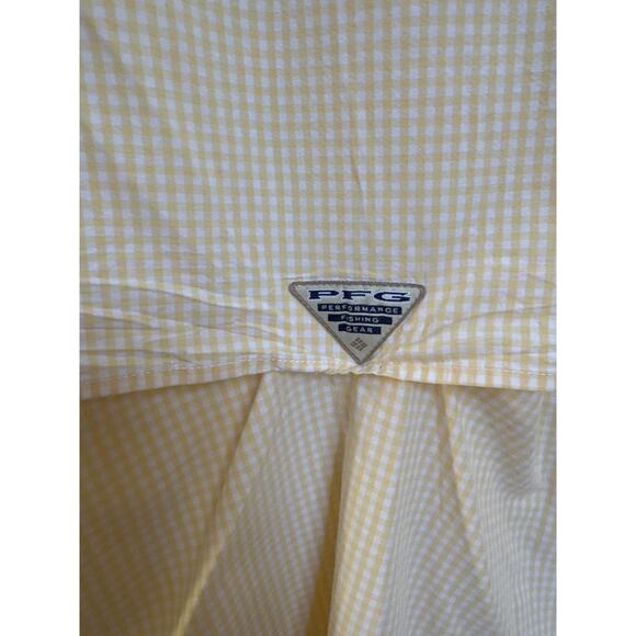 Columbia PFG Shirt Mens 3XL Super Bonehead Vented Fishing Button Down Yellow - Picture 7 of 9